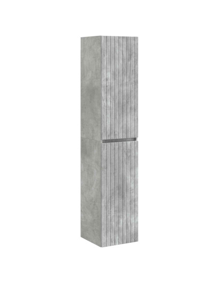 Mobiletto da Bagno a Muro Grigio Cemento 33 x 34,5 x 160 cm
