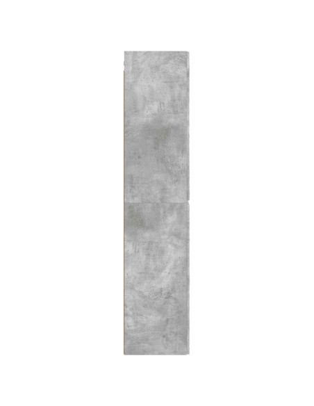 Mobiletto da Bagno a Muro Grigio Cemento 33 x 34,5 x 160 cm