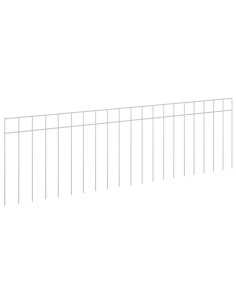 Pannello di Recinzione da Giardino 12 pcs Acciaio zincato 2