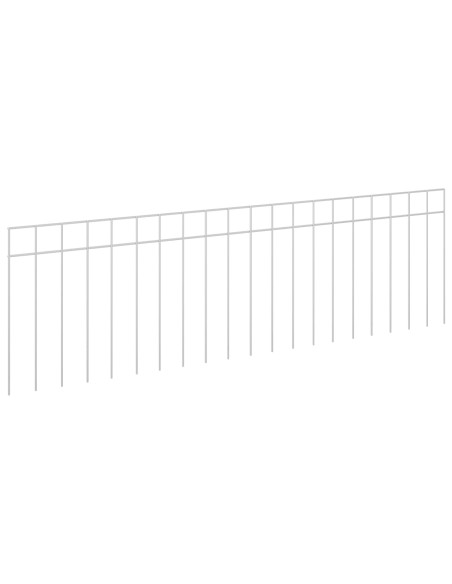 Pannello di Recinzione da Giardino 12 pcs Acciaio zincato