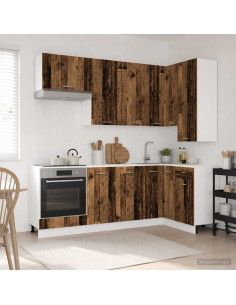 Unità Cucina LYON 8 pcs Legno antico Legno ingegnerizzato