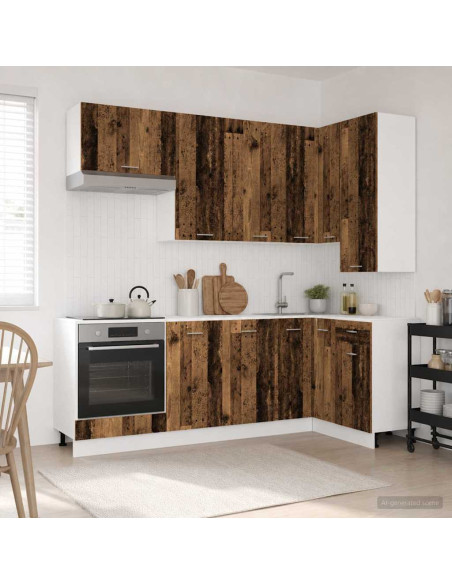 Unità Cucina LYON 8 pcs Legno antico Legno ingegnerizzato