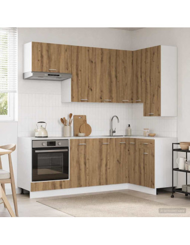 Unità Cucina LYON 8 pcs Rovere Artigianale Legno ingegnerizzato