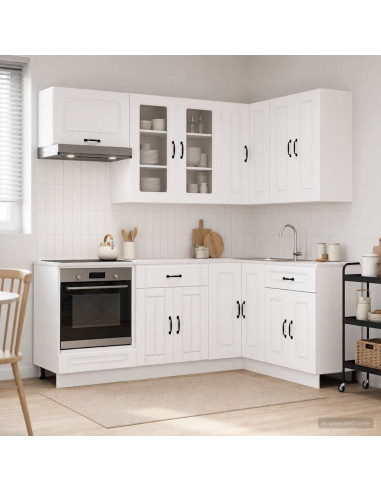 Unità Cucina KALMAR 8 pcs Bianco Legno ingegnerizzato