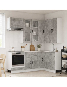 Unità Cucina KALMAR 8 pcs Grigio Cemento Legno ingegnerizzato