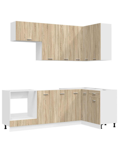 Unità Cucina LYON 8 pcs Rovere Sonoma Legno ingegnerizzato