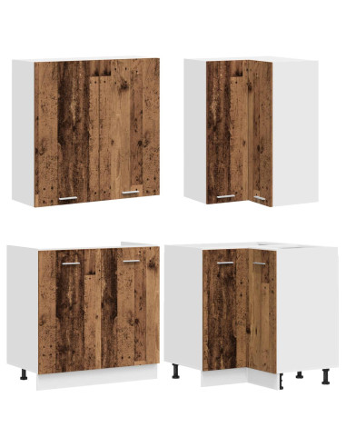 Unità Cucina LYON 8 pcs Legno antico Legno ingegnerizzato