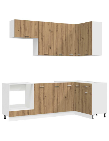 Unità Cucina LYON 8 pcs Rovere Artigianale Legno ingegnerizzato