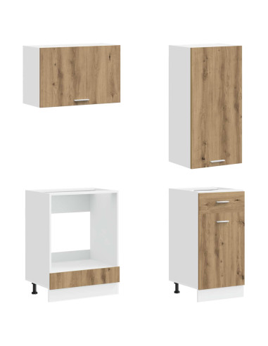 Unità Cucina LYON 8 pcs Rovere Artigianale Legno ingegnerizzato