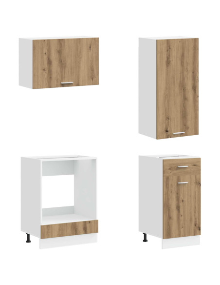 Unità Cucina LYON 8 pcs Rovere Artigianale Legno ingegnerizzato