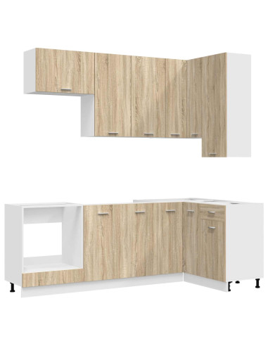 Unità Cucina LYON 8 pcs Rovere Sonoma Legno ingegnerizzato