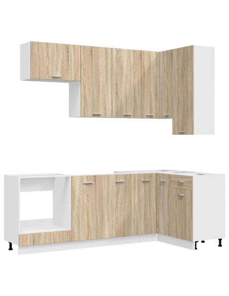Unità Cucina LYON 8 pcs Rovere Sonoma Legno ingegnerizzato