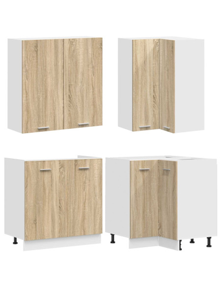Unità Cucina LYON 8 pcs Rovere Sonoma Legno ingegnerizzato