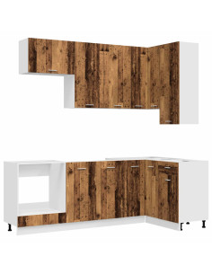 Unità Cucina LYON 8 pcs Legno antico Legno ingegnerizzato 2