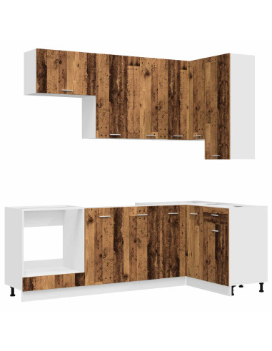 Unità Cucina LYON 8 pcs Legno antico Legno ingegnerizzato