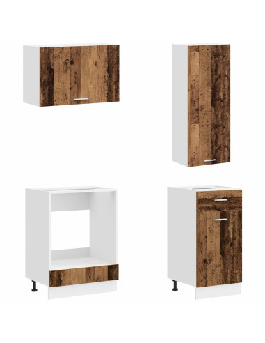 Unità Cucina LYON 8 pcs Legno antico Legno ingegnerizzato