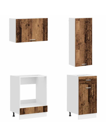 Unità Cucina LYON 8 pcs Legno antico Legno ingegnerizzato