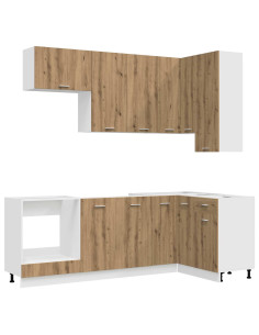 Unità Cucina LYON 8 pcs Rovere Artigianale Legno ingegnerizzato 2