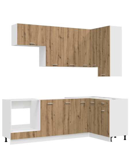 Unità Cucina LYON 8 pcs Rovere Artigianale Legno ingegnerizzato