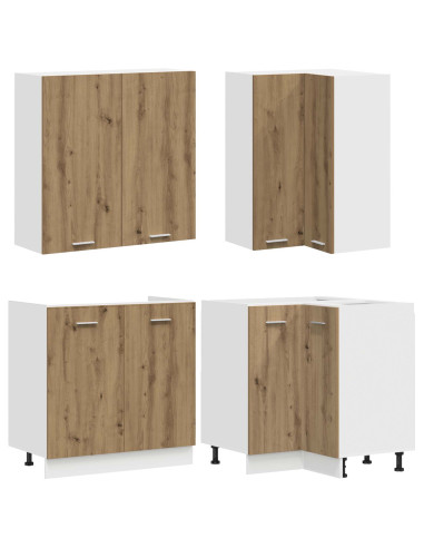 Unità Cucina LYON 8 pcs Rovere Artigianale Legno ingegnerizzato