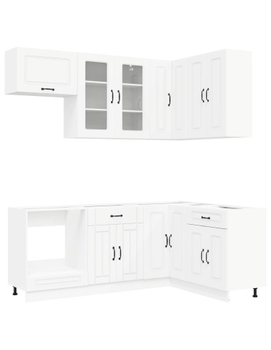 Unità Cucina KALMAR 8 pcs Bianco Legno ingegnerizzato