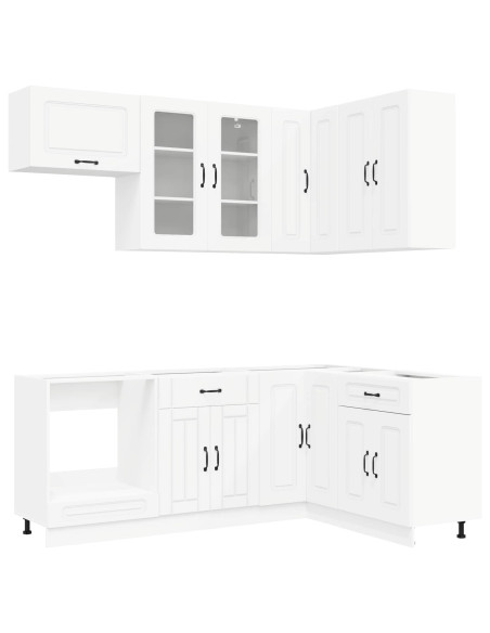 Unità Cucina KALMAR 8 pcs Bianco Legno ingegnerizzato