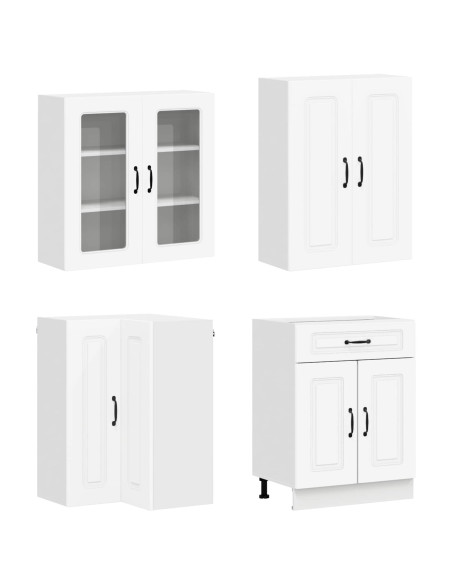 Unità Cucina KALMAR 8 pcs Bianco Legno ingegnerizzato