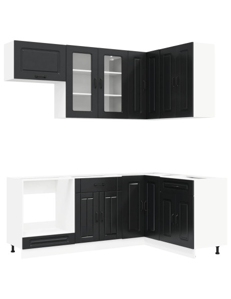 Unità Cucina KALMAR 8 pcs Nero Legno ingegnerizzato