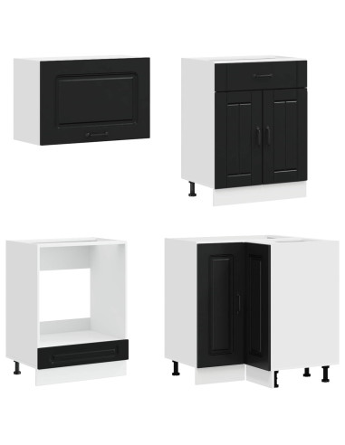 Unità Cucina KALMAR 8 pcs Nero Legno ingegnerizzato