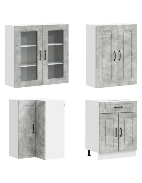 Unità Cucina KALMAR 8 pcs Grigio Cemento Legno ingegnerizzato
