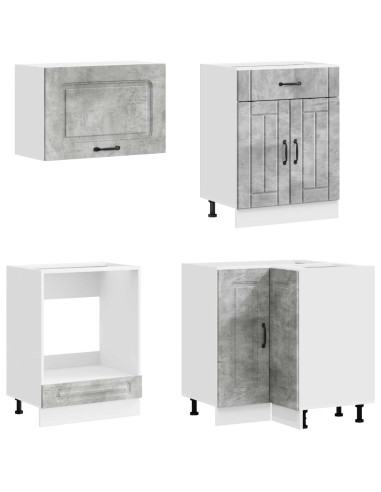 Unità Cucina KALMAR 8 pcs Grigio Cemento Legno ingegnerizzato