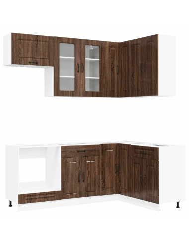 Unità Cucina KALMAR 8 pcs Rovere Marrone Legno ingegnerizzato