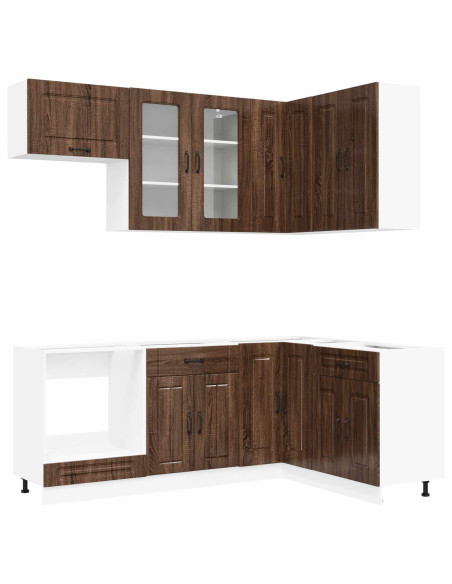 Unità Cucina KALMAR 8 pcs Rovere Marrone Legno ingegnerizzato