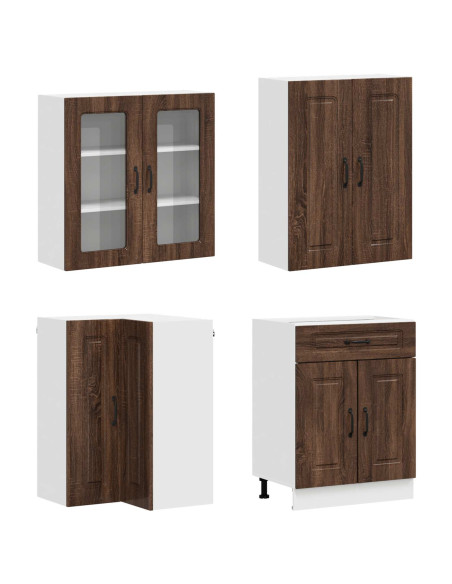 Unità Cucina KALMAR 8 pcs Rovere Marrone Legno ingegnerizzato