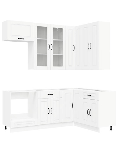 Unità Cucina KALMAR 8 pcs Bianco Legno ingegnerizzato