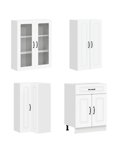 Unità Cucina KALMAR 8 pcs Bianco Legno ingegnerizzato