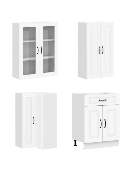 Unità Cucina KALMAR 8 pcs Bianco Legno ingegnerizzato