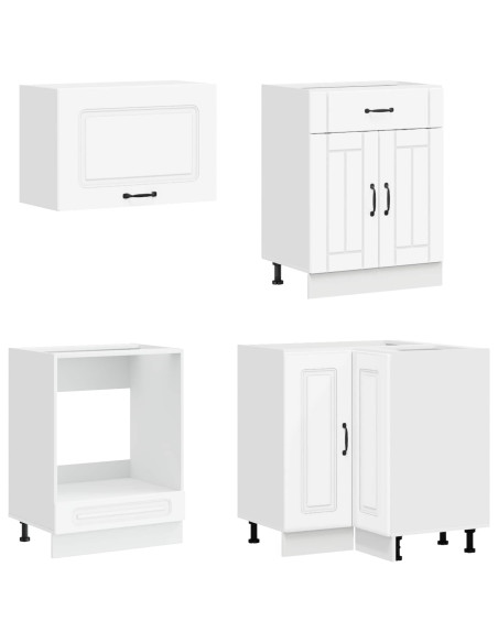 Unità Cucina KALMAR 8 pcs Bianco Legno ingegnerizzato