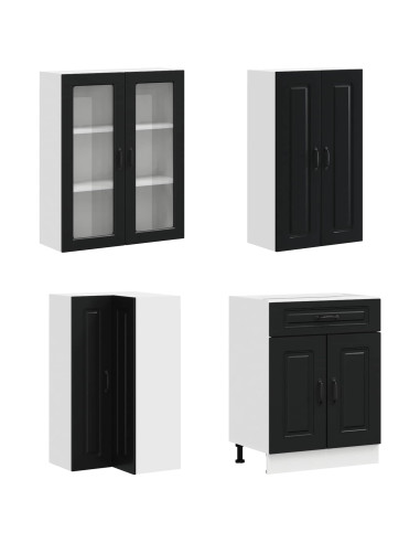 Unità Cucina KALMAR 8 pcs Nero Legno ingegnerizzato