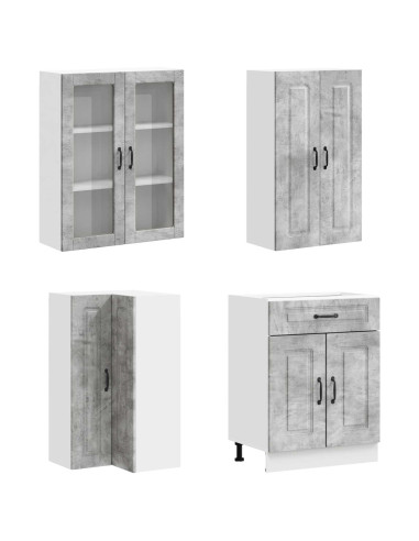 Unità Cucina KALMAR 8 pcs Grigio Cemento Legno ingegnerizzato
