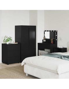 Armadio Nero 60 x 48 x 81 cm Legno multistrato