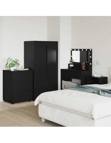 Armadio Nero 60 x 48 x 81 cm Legno multistrato