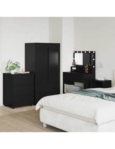Armadio Nero 60 x 48 x 81 cm Legno multistrato