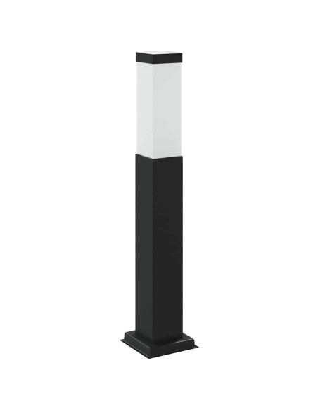 Lampada a paletto con presa elettrica 50 cm Nera IP44