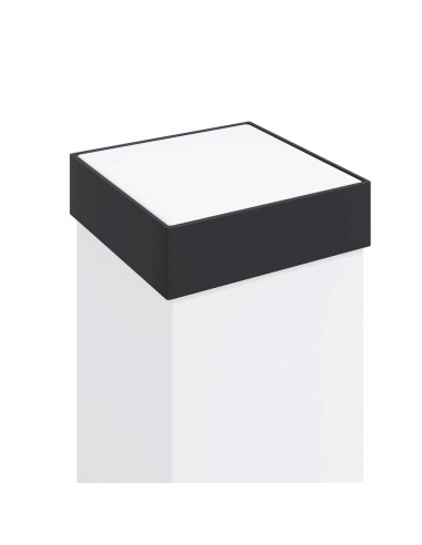 Lampioni a palo con presa elettrica 3 pz 50 cm Nero IP44