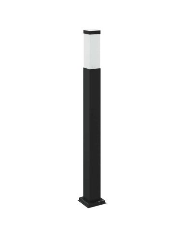 Lampada a paletto con presa elettrica 80 cm Nera IP44