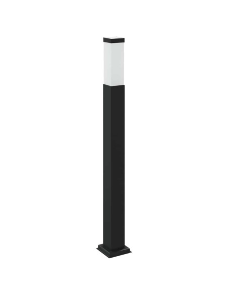 Lampada a paletto con presa elettrica 80 cm Nera IP44