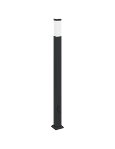 Lampada a paletto con presa di corrente 110 cm Nera IP44 2