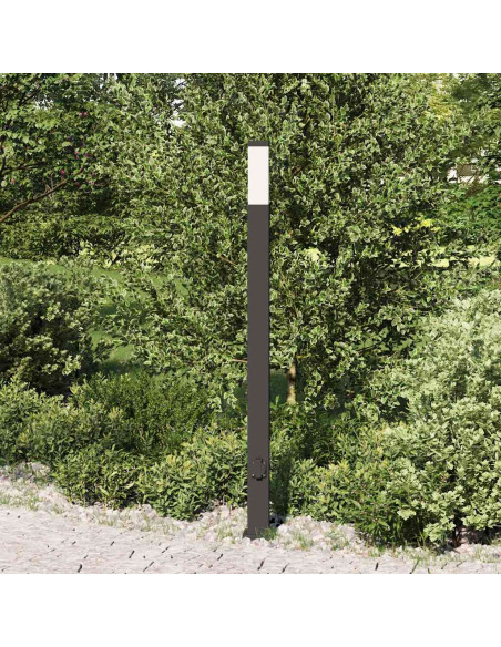 Lampada a paletto con presa di corrente 110 cm Nera IP44