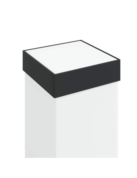 Lampioni a palo con presa elettrica 3 pz 110 cm Nero IP44